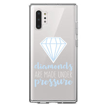 DistinctInk® Clear Shockproof Hybrid Case for Apple iPhone / Samsung Galaxy / Google Pixel - Diamonds Are Made Under Pressure