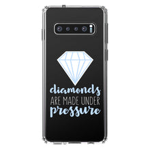 DistinctInk® Clear Shockproof Hybrid Case for Apple iPhone / Samsung Galaxy / Google Pixel - Diamonds Are Made Under Pressure