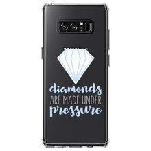DistinctInk® Clear Shockproof Hybrid Case for Apple iPhone / Samsung Galaxy / Google Pixel - Diamonds Are Made Under Pressure