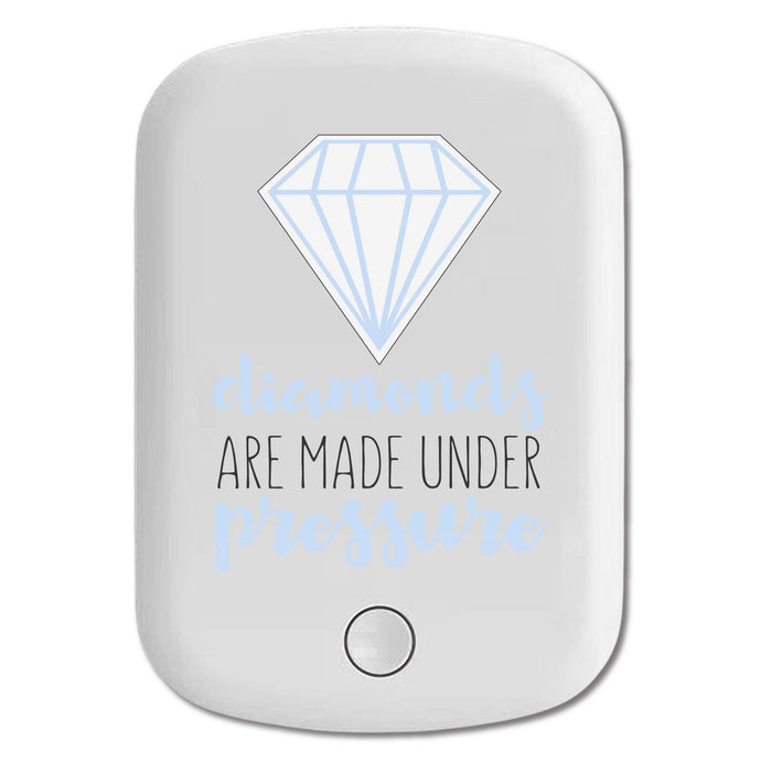 DistinctInk Magnetic Battery Pack, Wireless Portable Charger with USB-C Cable, Compatible with MagSafe iPhone 14 / 13 / 12 Series - Diamonds Are Made Under Pressure
