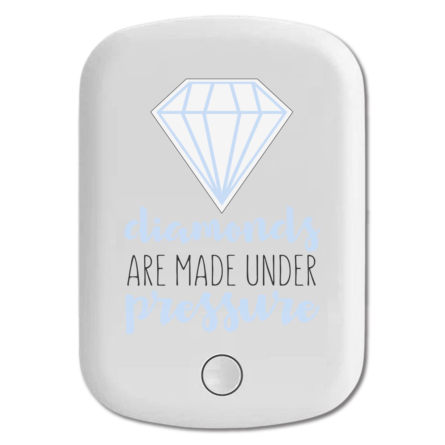 DistinctInk Magnetic Battery Pack, Wireless Portable Charger with USB-C Cable, Compatible with MagSafe iPhone 14 / 13 / 12 Series - Diamonds Are Made Under Pressure