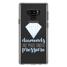 DistinctInk® Clear Shockproof Hybrid Case for Apple iPhone / Samsung Galaxy / Google Pixel - Diamonds Are Made Under Pressure
