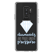 DistinctInk® Clear Shockproof Hybrid Case for Apple iPhone / Samsung Galaxy / Google Pixel - Diamonds Are Made Under Pressure