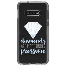 DistinctInk® Clear Shockproof Hybrid Case for Apple iPhone / Samsung Galaxy / Google Pixel - Diamonds Are Made Under Pressure