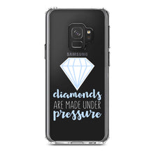 DistinctInk® Clear Shockproof Hybrid Case for Apple iPhone / Samsung Galaxy / Google Pixel - Diamonds Are Made Under Pressure