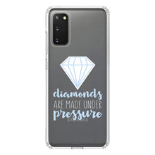 DistinctInk® Clear Shockproof Hybrid Case for Apple iPhone / Samsung Galaxy / Google Pixel - Diamonds Are Made Under Pressure