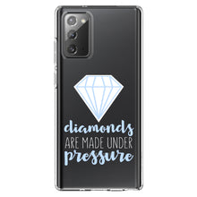 DistinctInk® Clear Shockproof Hybrid Case for Apple iPhone / Samsung Galaxy / Google Pixel - Diamonds Are Made Under Pressure