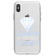 DistinctInk® Clear Shockproof Hybrid Case for Apple iPhone / Samsung Galaxy / Google Pixel - Diamonds Are Made Under Pressure