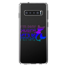 DistinctInk® Clear Shockproof Hybrid Case for Apple iPhone / Samsung Galaxy / Google Pixel - I'm Done Adulting Let's Be Mermaids