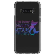 DistinctInk® Clear Shockproof Hybrid Case for Apple iPhone / Samsung Galaxy / Google Pixel - I'm Done Adulting Let's Be Mermaids