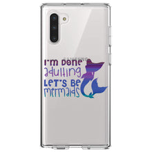 DistinctInk® Clear Shockproof Hybrid Case for Apple iPhone / Samsung Galaxy / Google Pixel - I'm Done Adulting Let's Be Mermaids