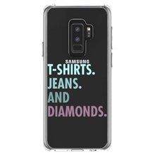 DistinctInk® Clear Shockproof Hybrid Case for Apple iPhone / Samsung Galaxy / Google Pixel - T-Shirts Jeans and Diamonds