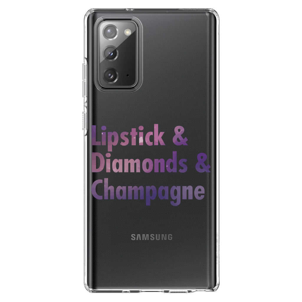Lipstick & Diamonds & Champagne Clear Shockproof iPhone Case, view 8