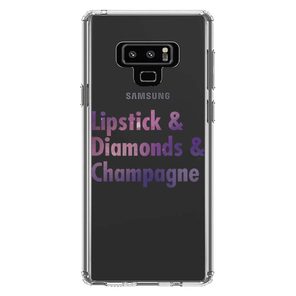Lipstick & Diamonds & Champagne Clear Shockproof iPhone Case, view 11