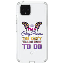 DistinctInk® Clear Shockproof Hybrid Case for Apple iPhone / Samsung Galaxy / Google Pixel - I'm a Fairy Princess Can't Tell Me What To Do