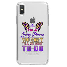 DistinctInk® Clear Shockproof Hybrid Case for Apple iPhone / Samsung Galaxy / Google Pixel - I'm a Fairy Princess Can't Tell Me What To Do