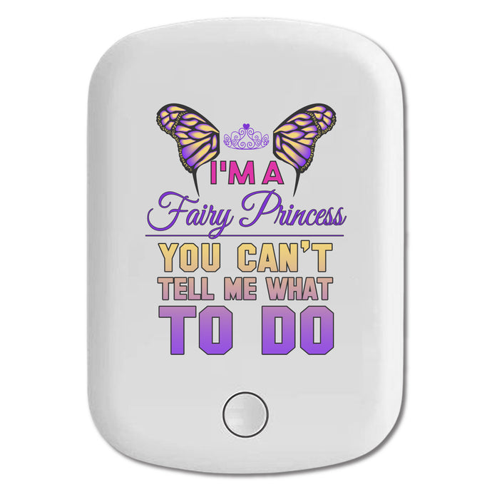DistinctInk Magnetic Battery Pack, Wireless Portable Charger with USB-C Cable, Compatible with MagSafe iPhone 14 / 13 / 12 Series - I'm a Fairy Princess Can't Tell Me What To Do