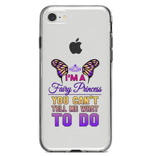 DistinctInk® Clear Shockproof Hybrid Case for Apple iPhone / Samsung Galaxy / Google Pixel - I'm a Fairy Princess Can't Tell Me What To Do