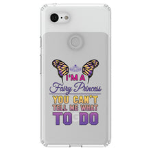 DistinctInk® Clear Shockproof Hybrid Case for Apple iPhone / Samsung Galaxy / Google Pixel - I'm a Fairy Princess Can't Tell Me What To Do