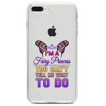DistinctInk® Clear Shockproof Hybrid Case for Apple iPhone / Samsung Galaxy / Google Pixel - I'm a Fairy Princess Can't Tell Me What To Do