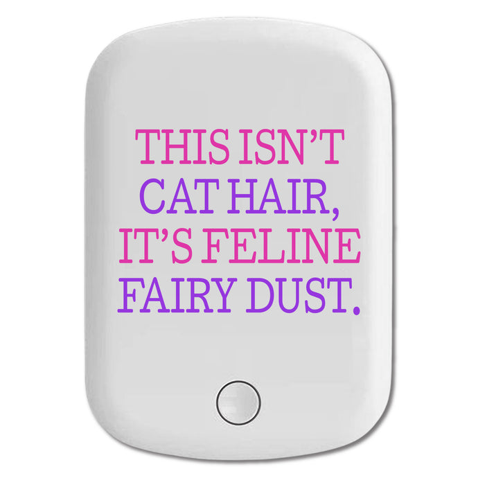 DistinctInk Magnetic Battery Pack, Wireless Portable Charger with USB-C Cable, Compatible with MagSafe iPhone 14 / 13 / 12 Series - This Isn't Cat Hair It's Feline Fairy Dust