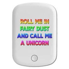 DistinctInk Magnetic Battery Pack, Wireless Portable Charger with USB-C Cable, Compatible with MagSafe iPhone 14 / 13 / 12 Series - Roll Me in Fairy Dust and Call Me a Unicorn