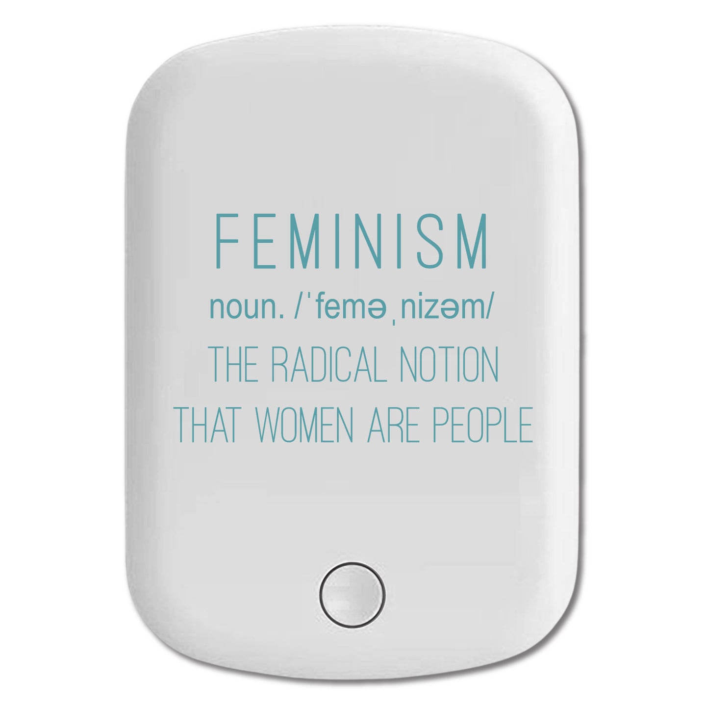 DistinctInk Magnetic Battery Pack, Wireless Portable Charger with USB-C Cable, Compatible with MagSafe iPhone 14 / 13 / 12 Series - Feminism Definition Women Are People