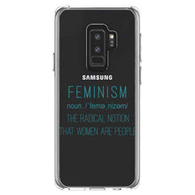 DistinctInk® Clear Shockproof Hybrid Case for Apple iPhone / Samsung Galaxy / Google Pixel - Feminism Definition Women Are People