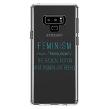 DistinctInk® Clear Shockproof Hybrid Case for Apple iPhone / Samsung Galaxy / Google Pixel - Feminism Definition Women Are People