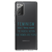 DistinctInk® Clear Shockproof Hybrid Case for Apple iPhone / Samsung Galaxy / Google Pixel - Feminism Definition Women Are People
