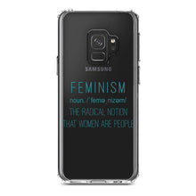 DistinctInk® Clear Shockproof Hybrid Case for Apple iPhone / Samsung Galaxy / Google Pixel - Feminism Definition Women Are People