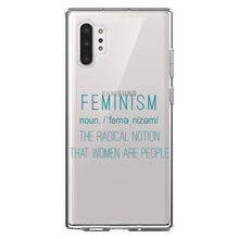 DistinctInk® Clear Shockproof Hybrid Case for Apple iPhone / Samsung Galaxy / Google Pixel - Feminism Definition Women Are People
