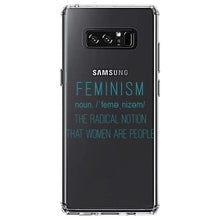 DistinctInk® Clear Shockproof Hybrid Case for Apple iPhone / Samsung Galaxy / Google Pixel - Feminism Definition Women Are People