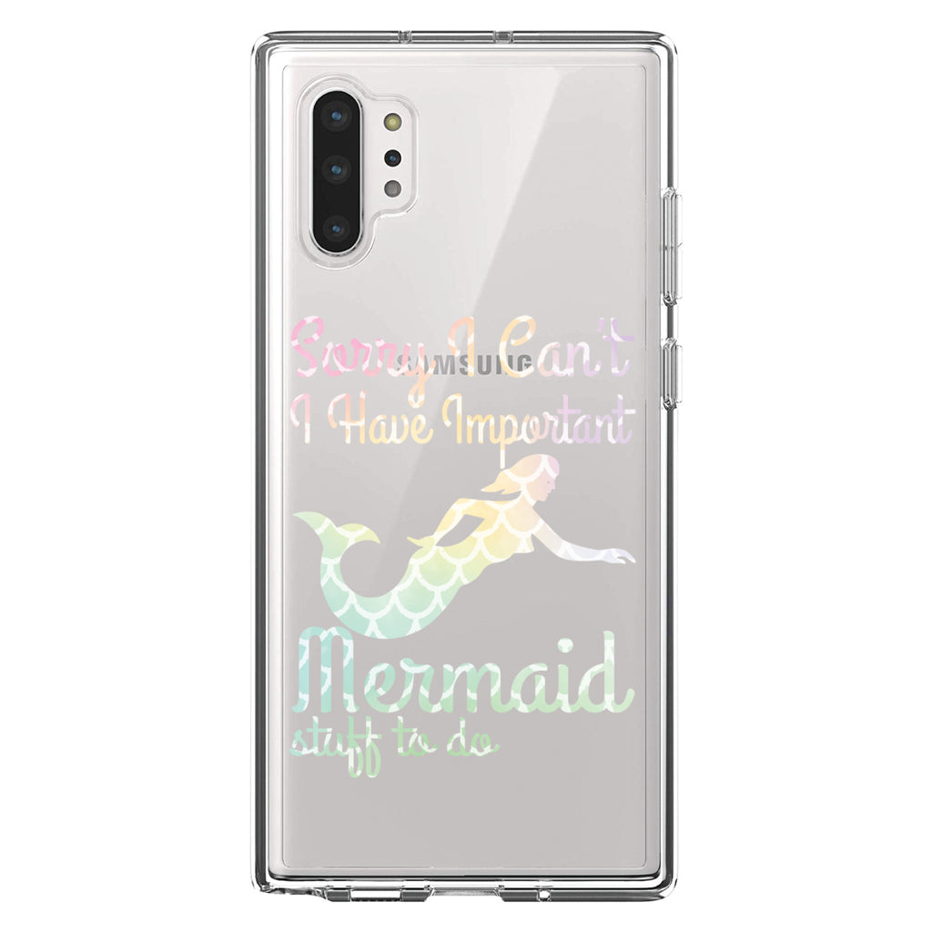 Sorry I Have Important Mermaids Stuff Clear Shockproof iPhone Case, view 10