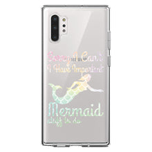 DistinctInk® Clear Shockproof Hybrid Case for Apple iPhone / Samsung Galaxy / Google Pixel - Sorry I Have Important Mermaids Stuff
