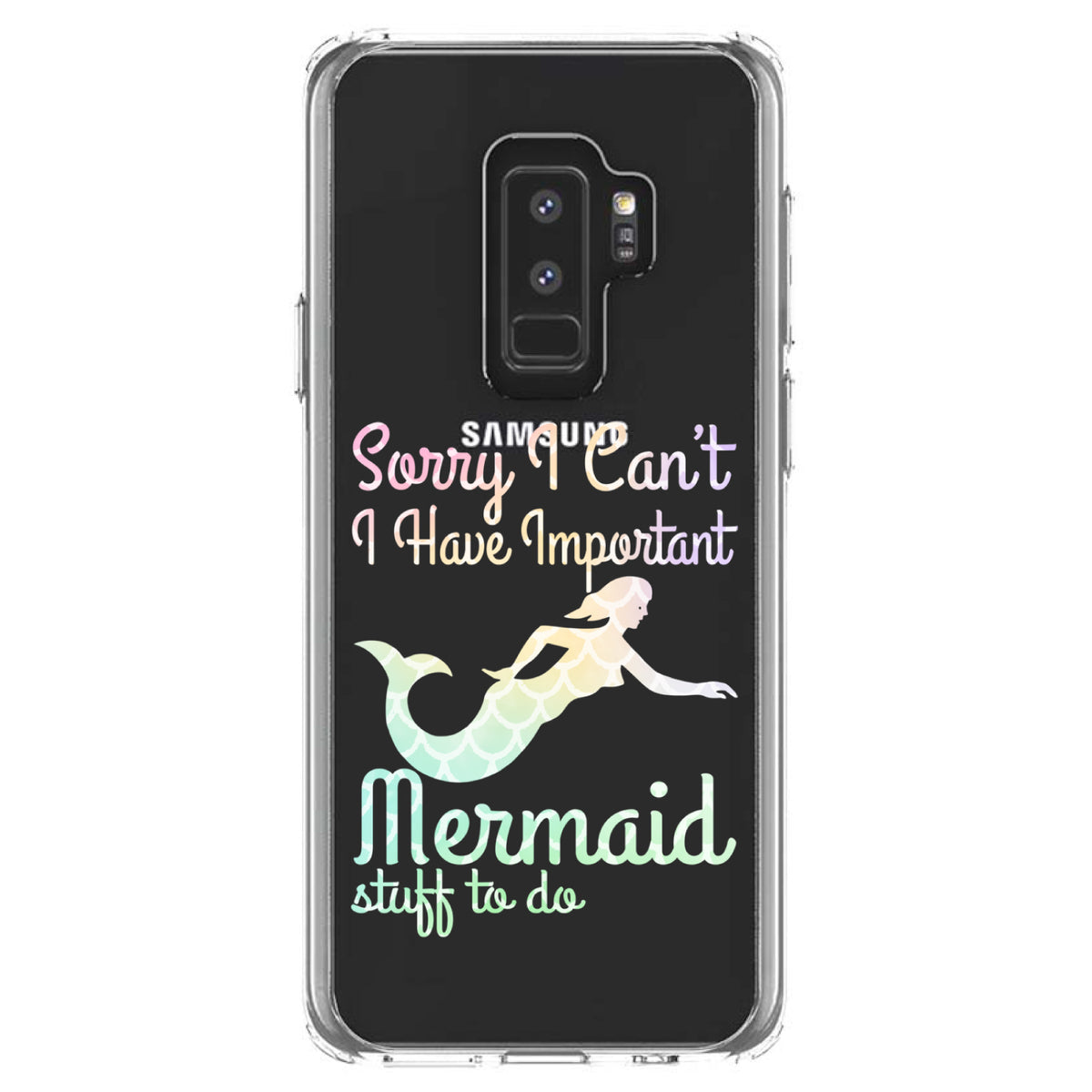 Sorry I Have Important Mermaids Stuff Clear Shockproof iPhone Case, view 20