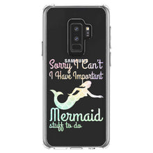 DistinctInk® Clear Shockproof Hybrid Case for Apple iPhone / Samsung Galaxy / Google Pixel - Sorry I Have Important Mermaids Stuff