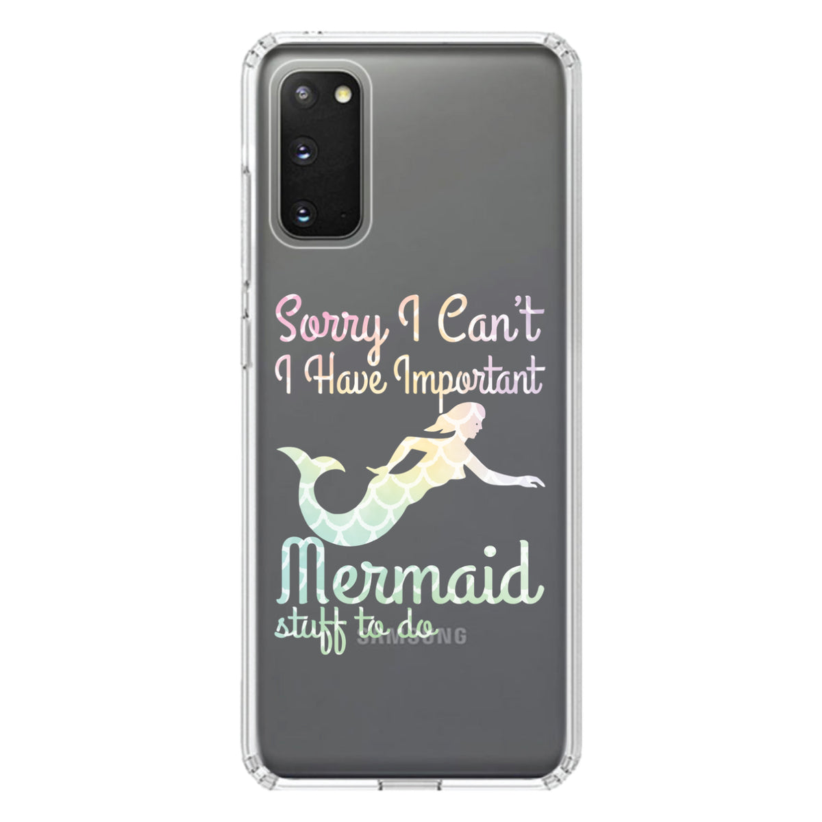 Sorry I Have Important Mermaids Stuff Clear Shockproof iPhone Case, view 13