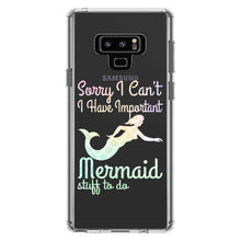 DistinctInk® Clear Shockproof Hybrid Case for Apple iPhone / Samsung Galaxy / Google Pixel - Sorry I Have Important Mermaids Stuff