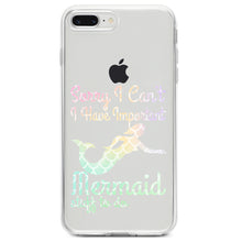 DistinctInk® Clear Shockproof Hybrid Case for Apple iPhone / Samsung Galaxy / Google Pixel - Sorry I Have Important Mermaids Stuff