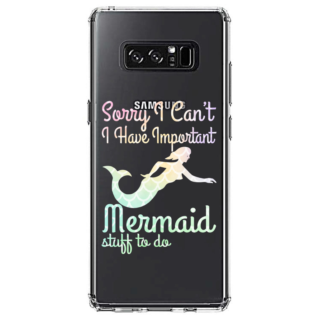 Sorry I Have Important Mermaids Stuff Clear Shockproof iPhone Case, view 12