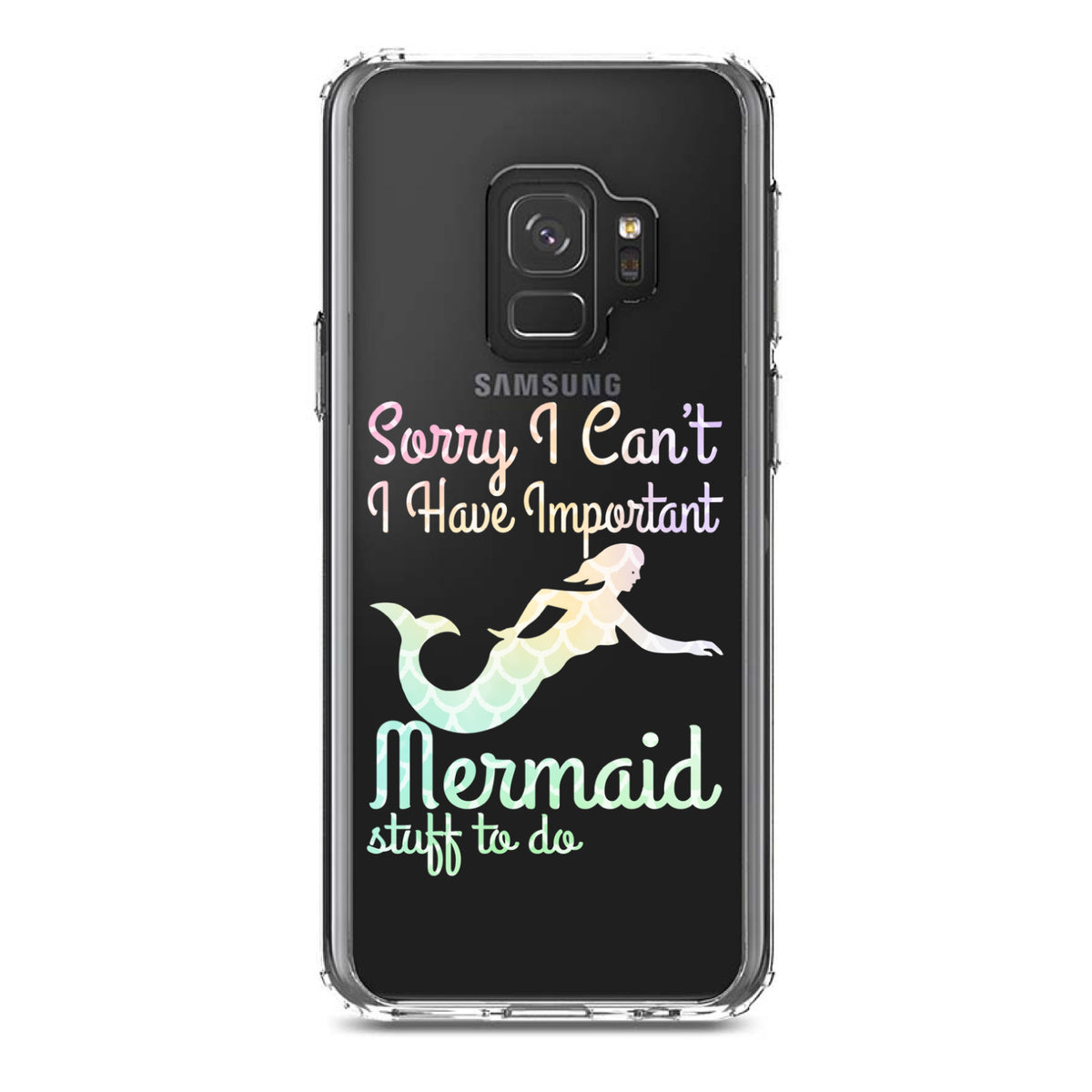 Sorry I Have Important Mermaids Stuff Clear Shockproof iPhone Case, view 19