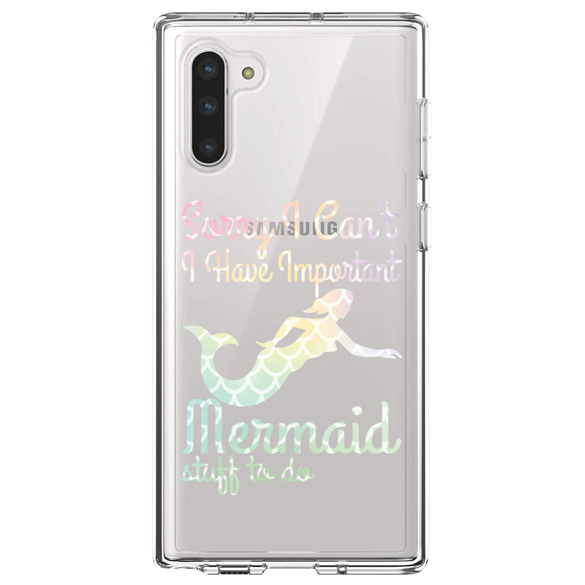 Sorry I Have Important Mermaids Stuff Clear Shockproof iPhone Case, view 9