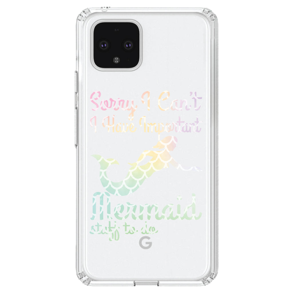 Sorry I Have Important Mermaids Stuff Clear Shockproof iPhone Case, view 23