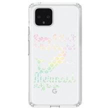DistinctInk® Clear Shockproof Hybrid Case for Apple iPhone / Samsung Galaxy / Google Pixel - Sorry I Have Important Mermaids Stuff
