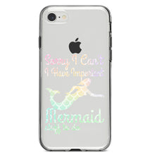 DistinctInk® Clear Shockproof Hybrid Case for Apple iPhone / Samsung Galaxy / Google Pixel - Sorry I Have Important Mermaids Stuff