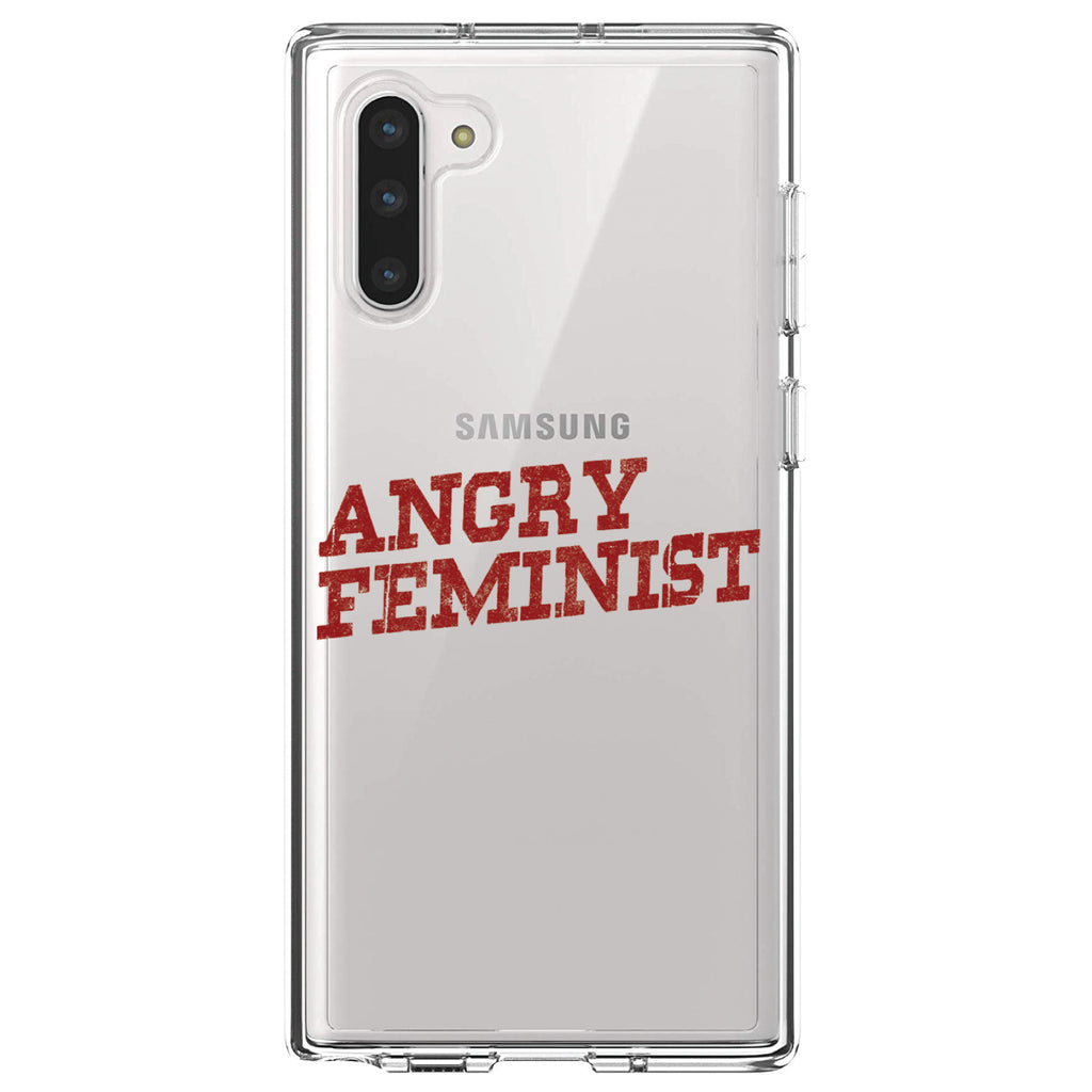 Angry Feminist Clear Shockproof iPhone Case, view 9