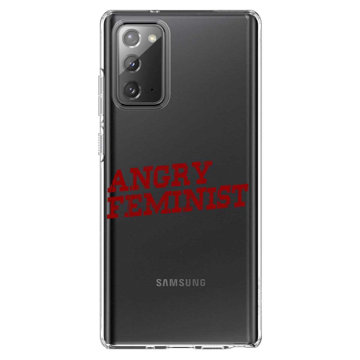 Angry Feminist Clear Shockproof iPhone Case, view 8