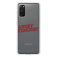 DistinctInk® Clear Shockproof Hybrid Case for Apple iPhone / Samsung Galaxy / Google Pixel - Angry Feminist