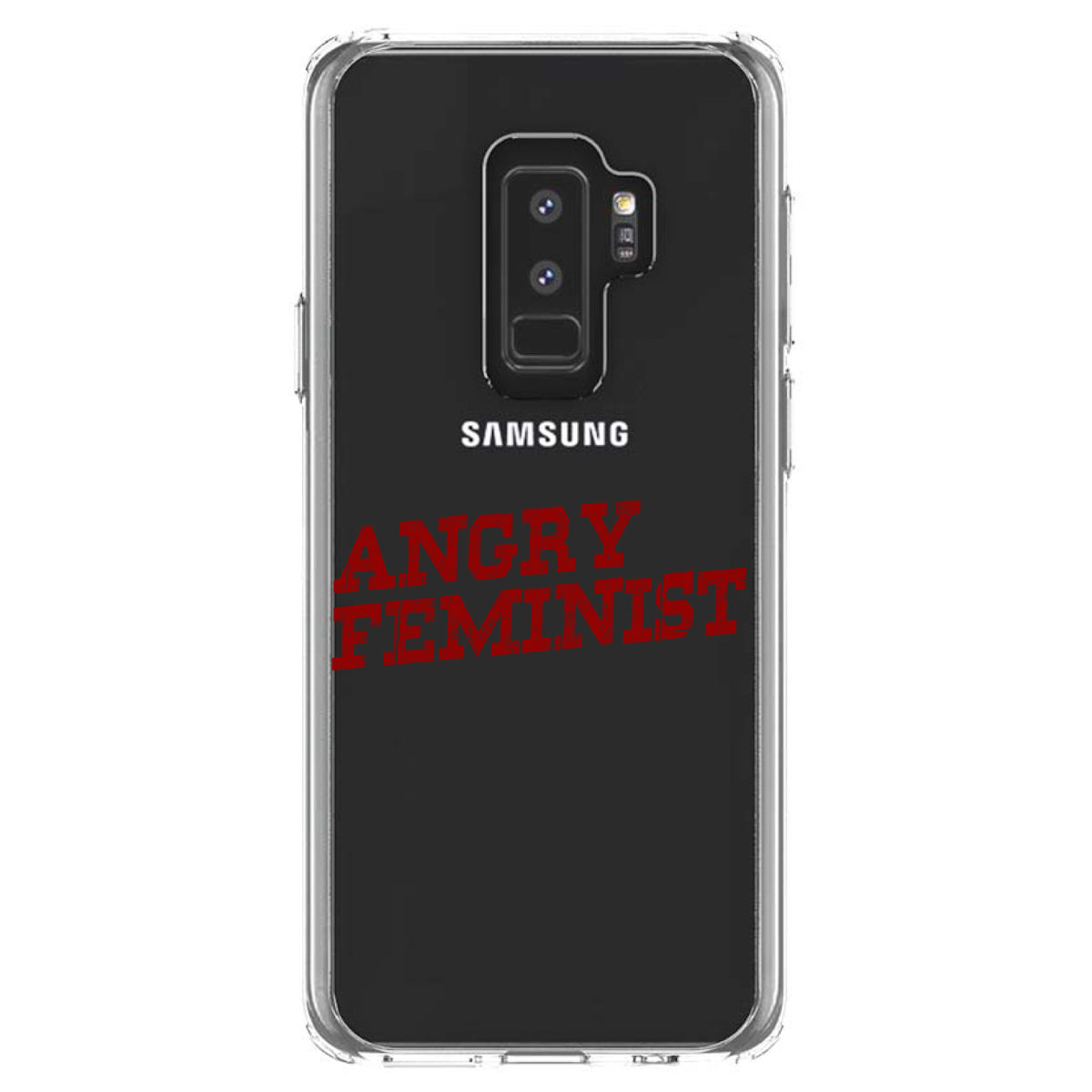 Angry Feminist Clear Shockproof iPhone Case, view 20